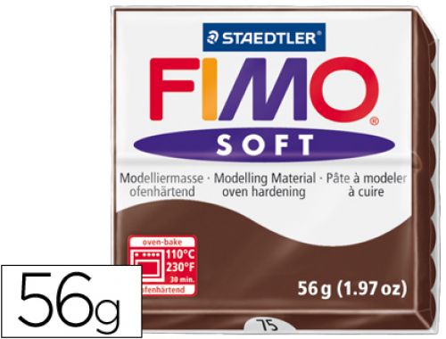 Pasta para modelar staedtler fimo soft 56 gr cor chocolate , Staedtler , 54671 , 4006608809836